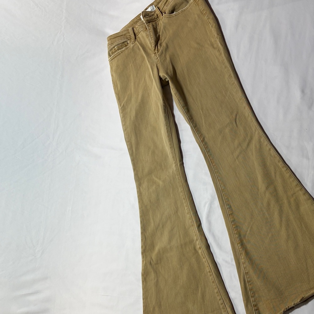 Vervet flare high rise tan pants size 27
